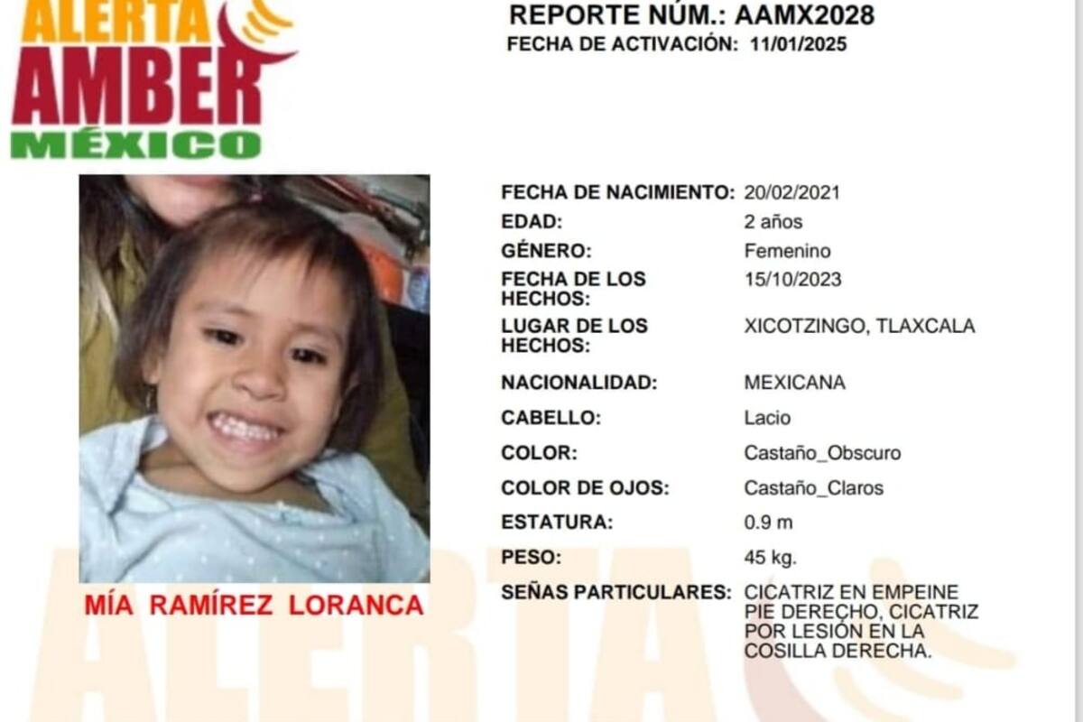 Activan Alerta Amber por Mía Ramírez Loranca