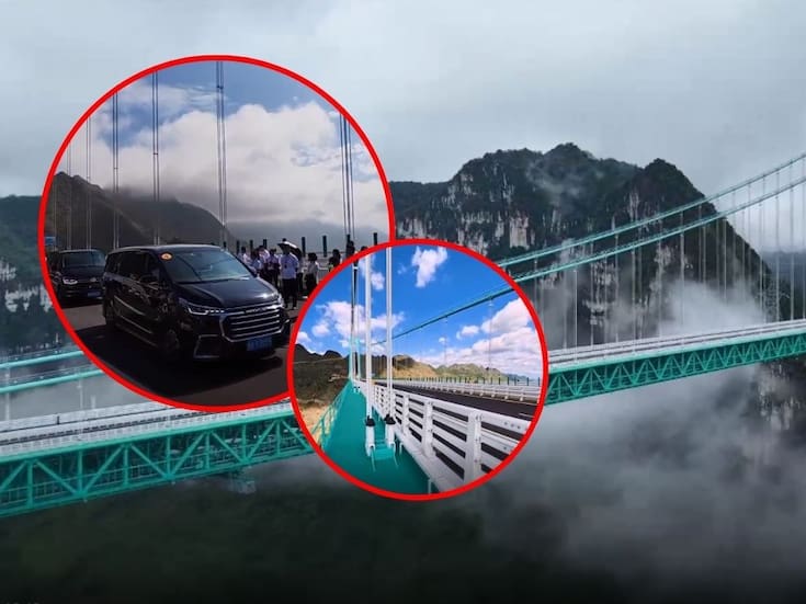 El puente más alto del mundo abre al tráfico en China reduciendo a dos minutos el tiempo de viaje sobre un profundo cañón que antes tomaba más de dos horas