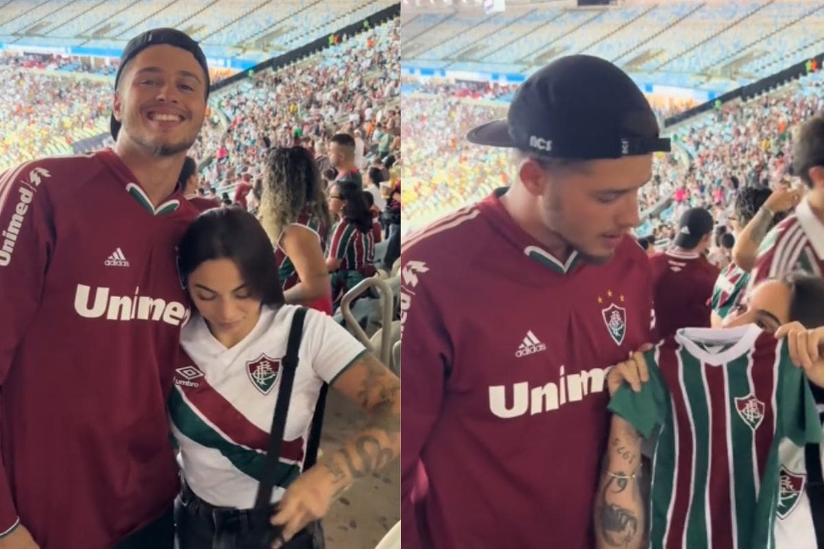 Mujer sorprende a su novio con anuncio de embarazo durante el partido de fútbol de su equipo favorito