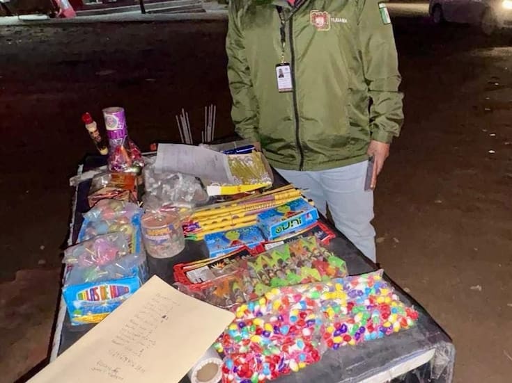 Decomisan más de media tonelada de pirotecnia en Tijuana