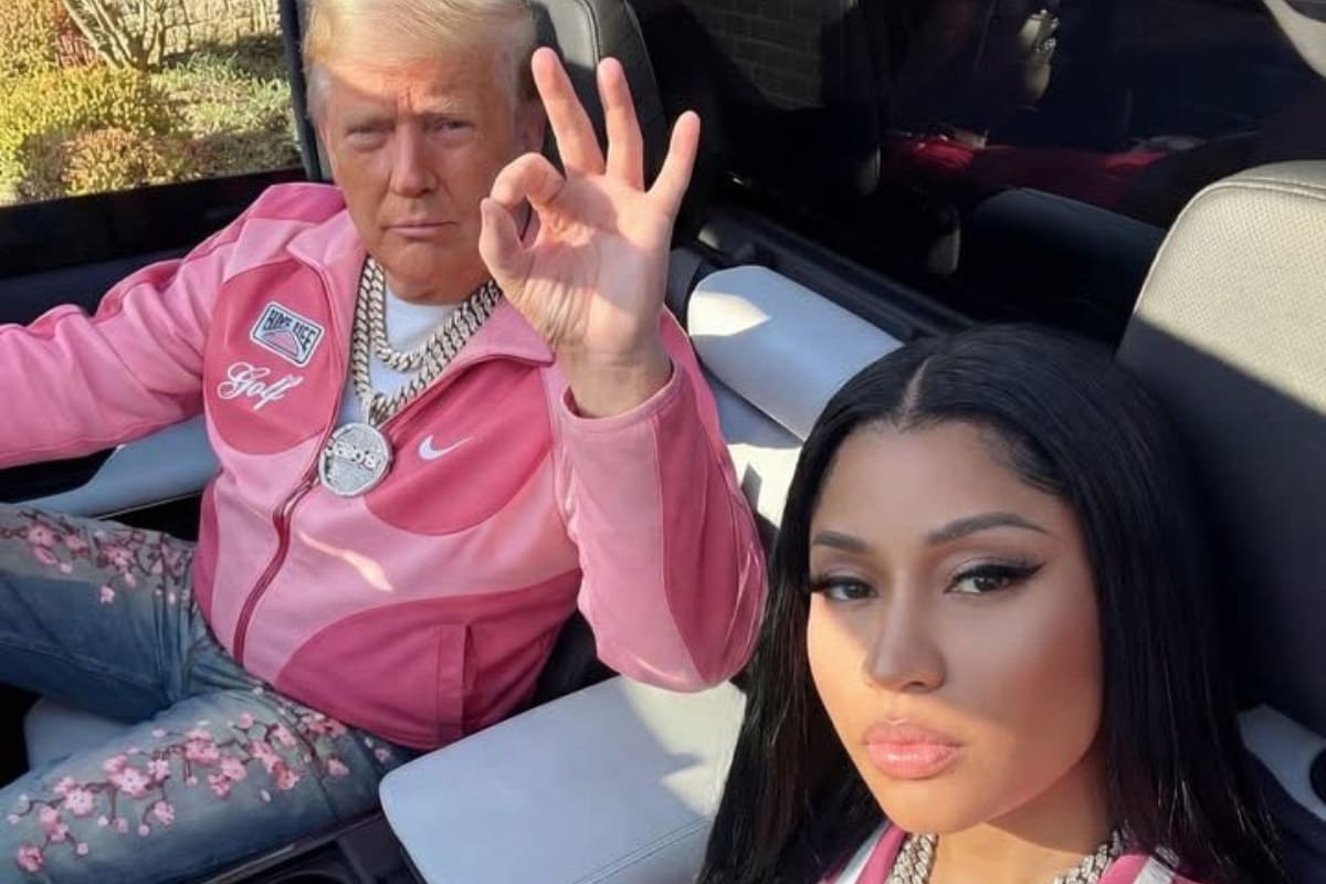 Nicki Minaj comparte imagen con Donald Trump vistiendo rosado y contando billetes: “Feliz día del presidente”