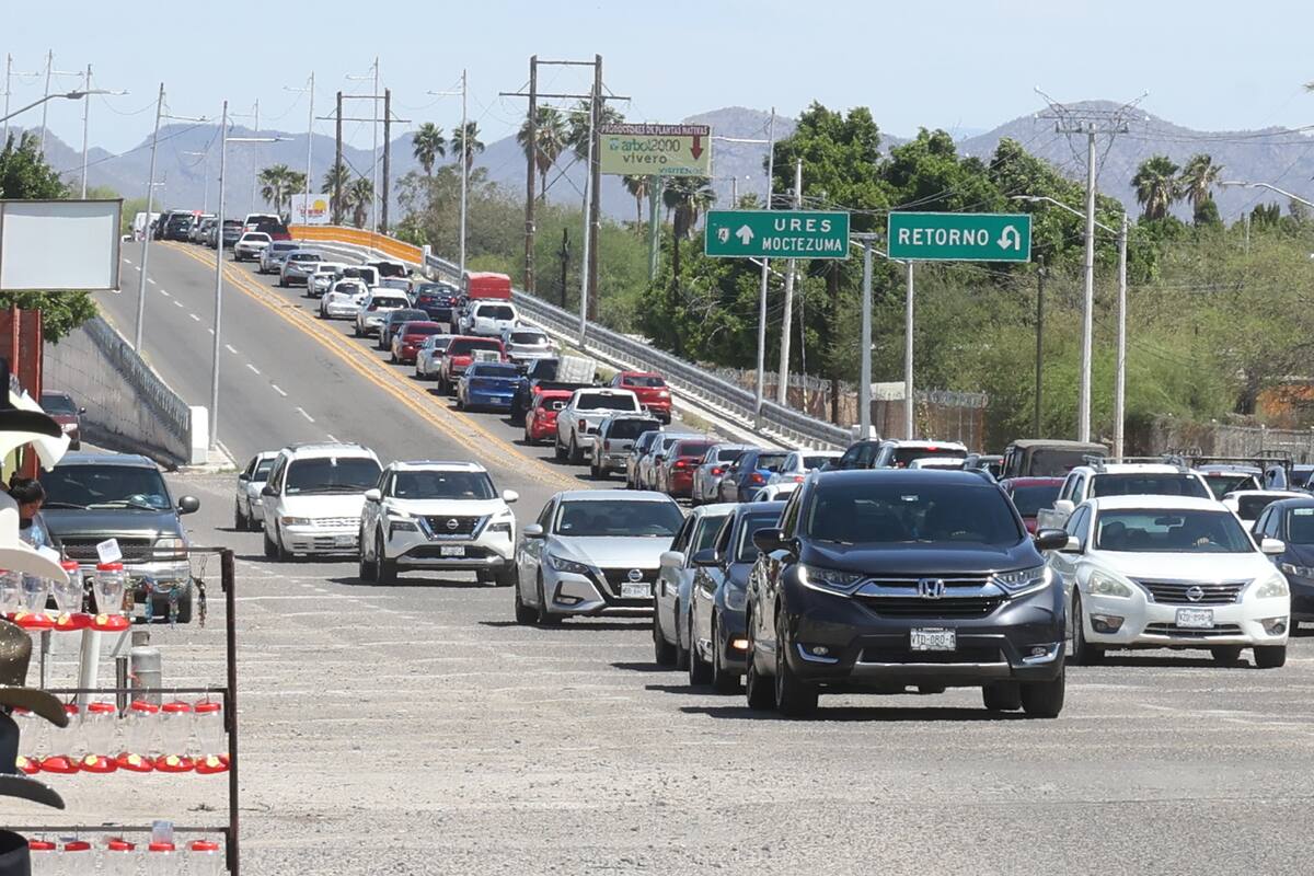 Crece 90% tránsito de autos entre Hermosillo y Ures