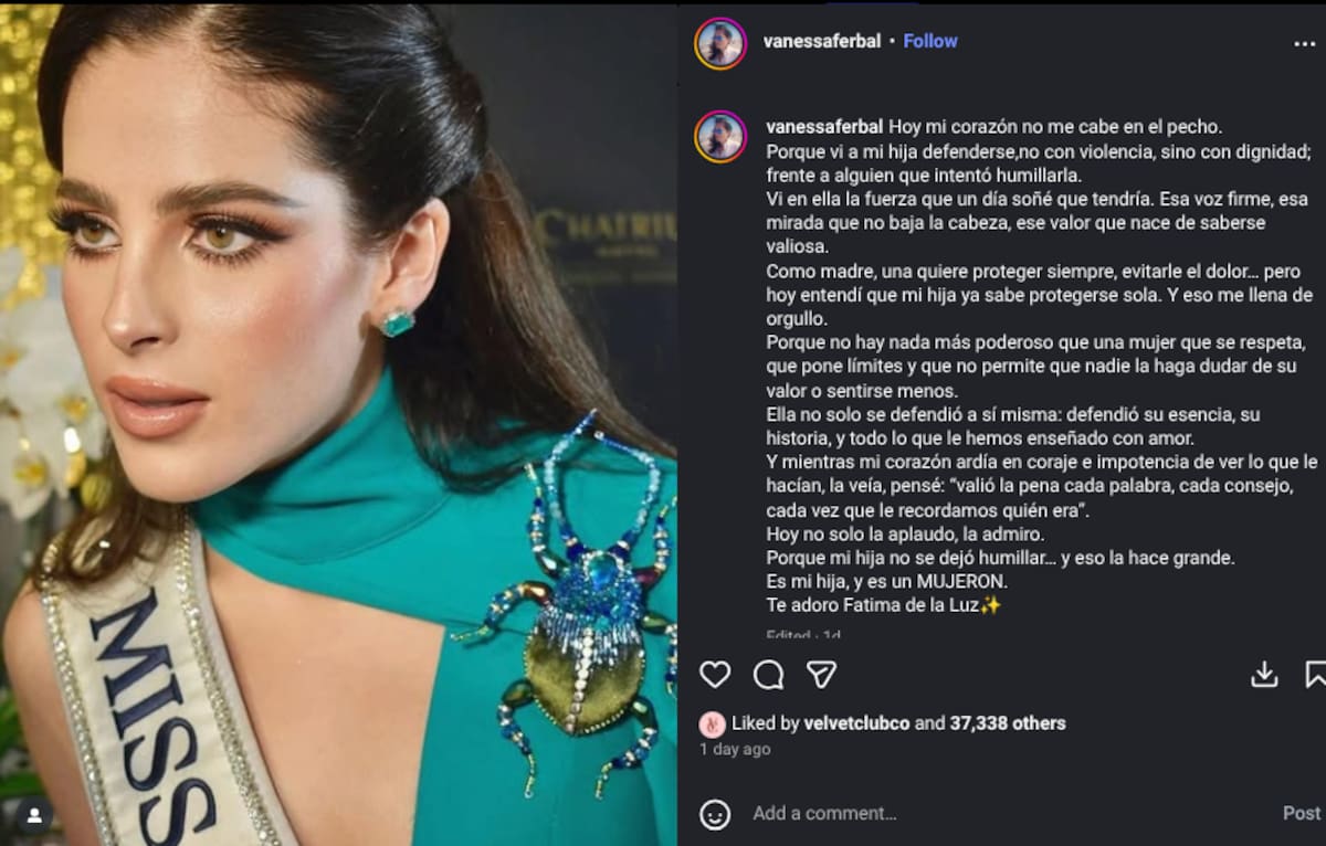 Madre de Fátima Bosch se siente orgullosa de su hija | Instagram @vanessaferbal