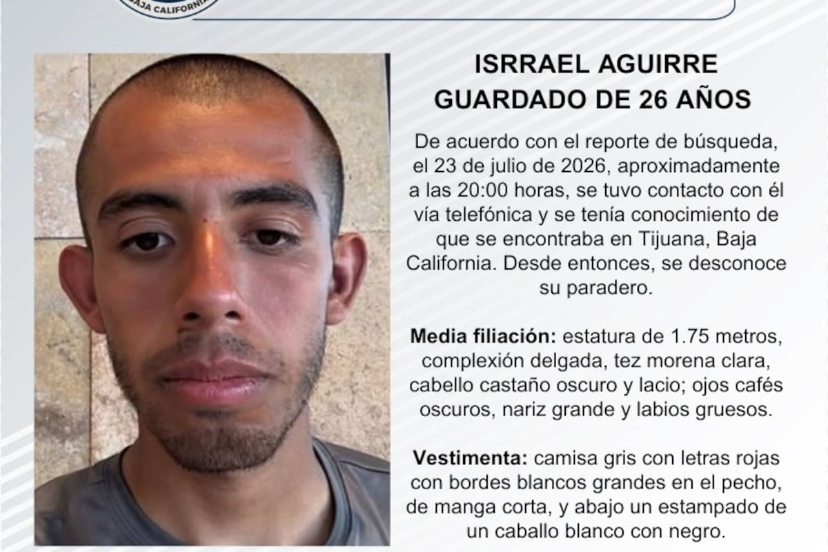 Se busca Isrrael Aguirre Guardado de 26 años de edad