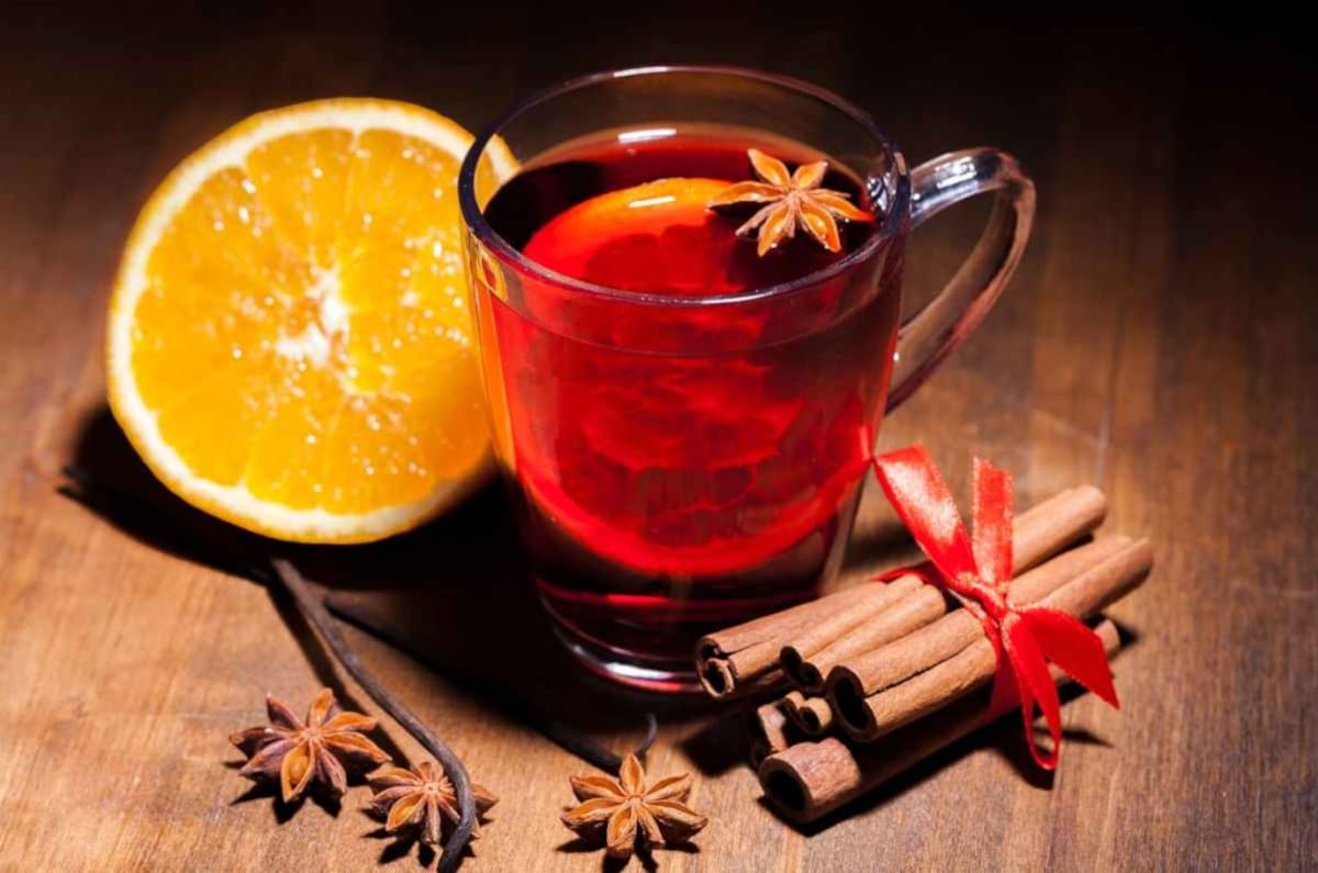 Té rojo con naranja