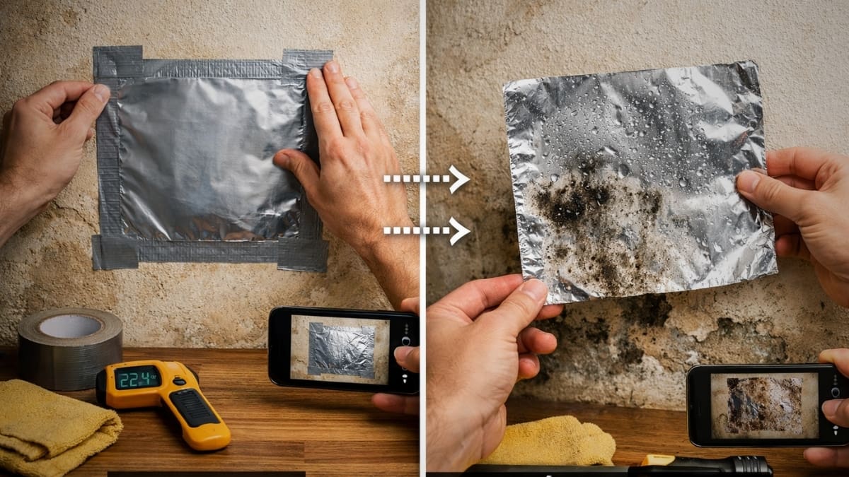 Arquitectos recomiendan usar papel aluminio en las paredes para detectar humedad en solo 24 a 48 horas y distinguir si el problema es filtración interna del muro o simple condensación, que puede prevenirse con ventilación y mantenimiento básico en casa: ¿Cómo hacerlo?