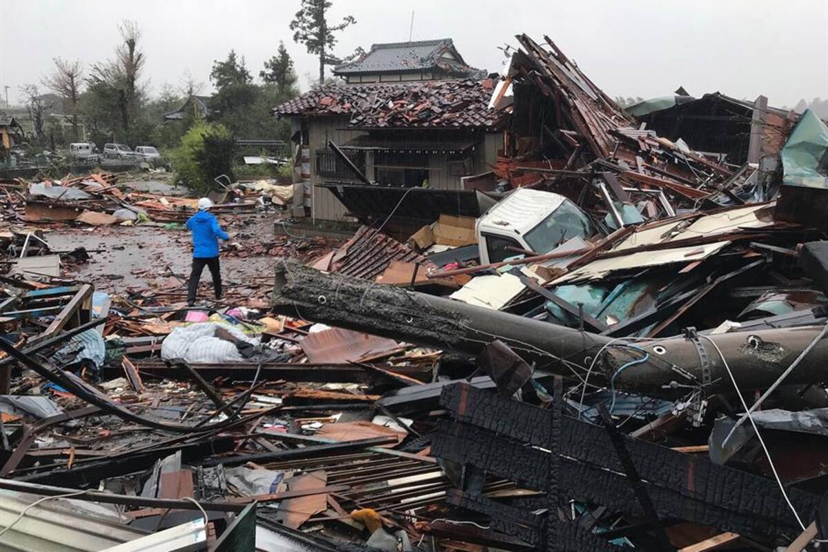 Durante paso del tifón Hagibis, sismo de 5.7 sacude Japón