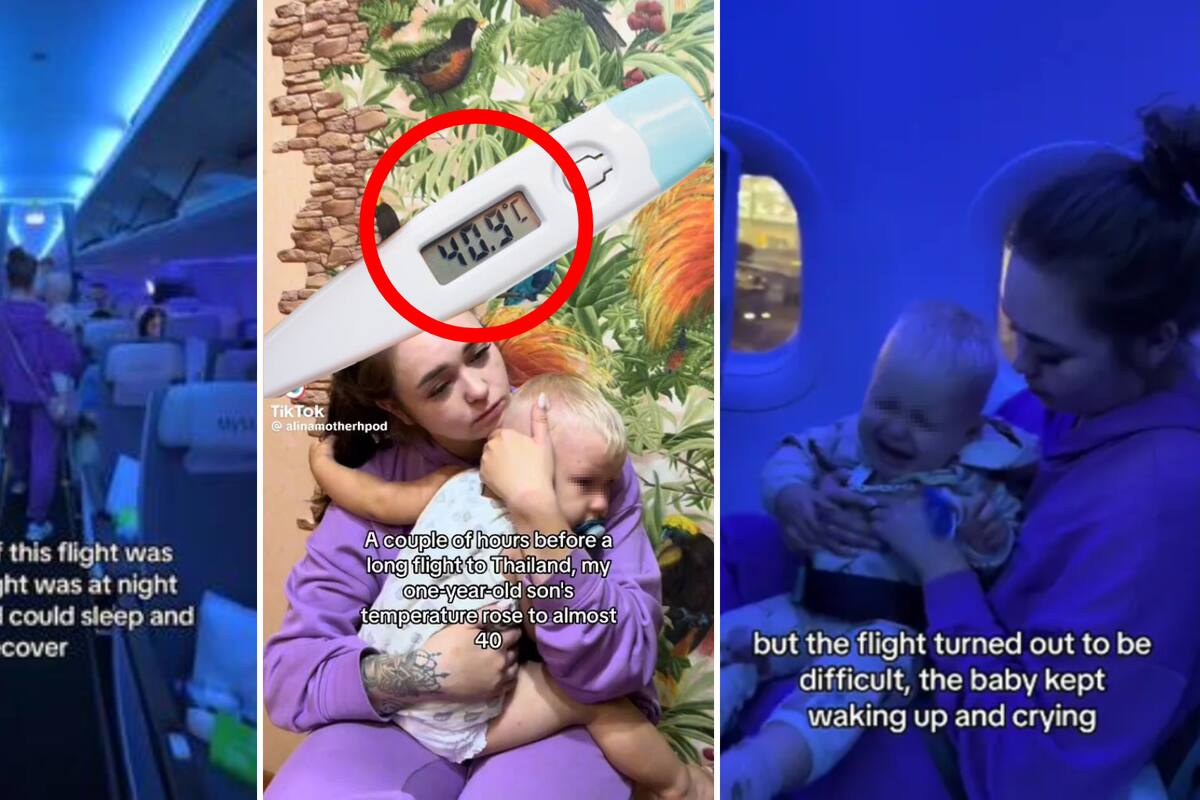 Controversia por padres influencers que llevan a bebé con fiebre alta en vuelo de 8 horas a Tailandia