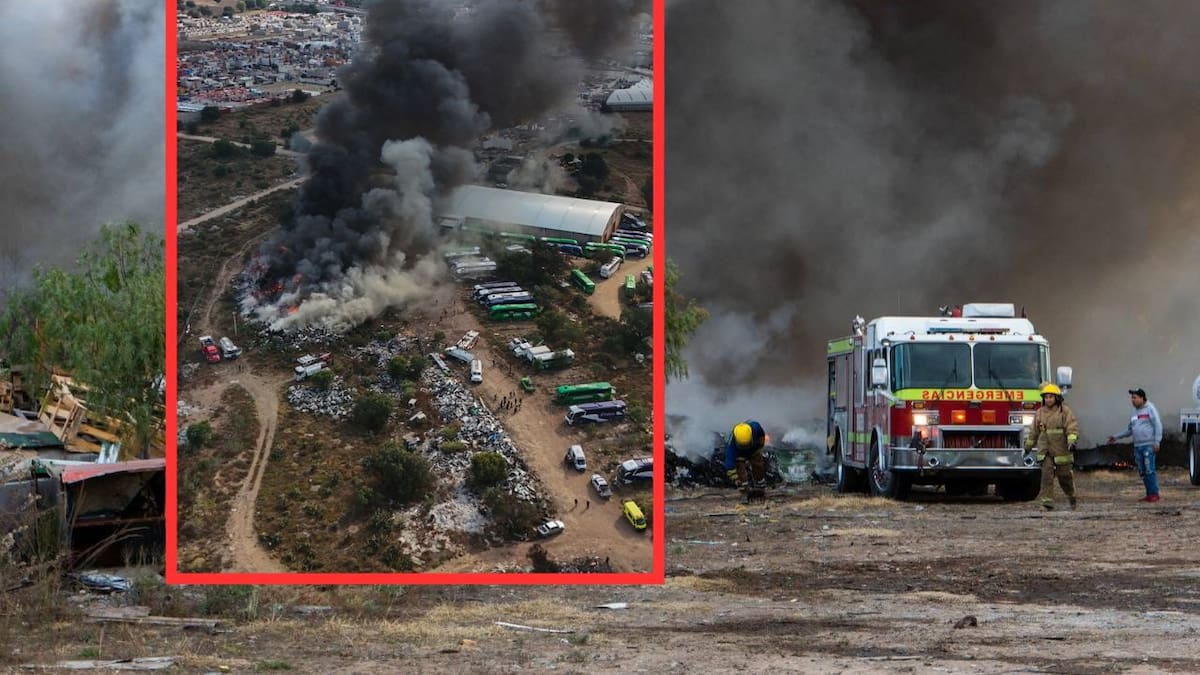 Autoridades luchan por controlar incendio provocado por quema de basura en empresa de transporte de Hidalgo; alcalde anuncia investigación y sanciones
