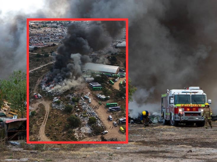 Autoridades luchan por controlar incendio provocado por quema de basura en empresa de transporte de Hidalgo; alcalde anuncia investigación y sanciones