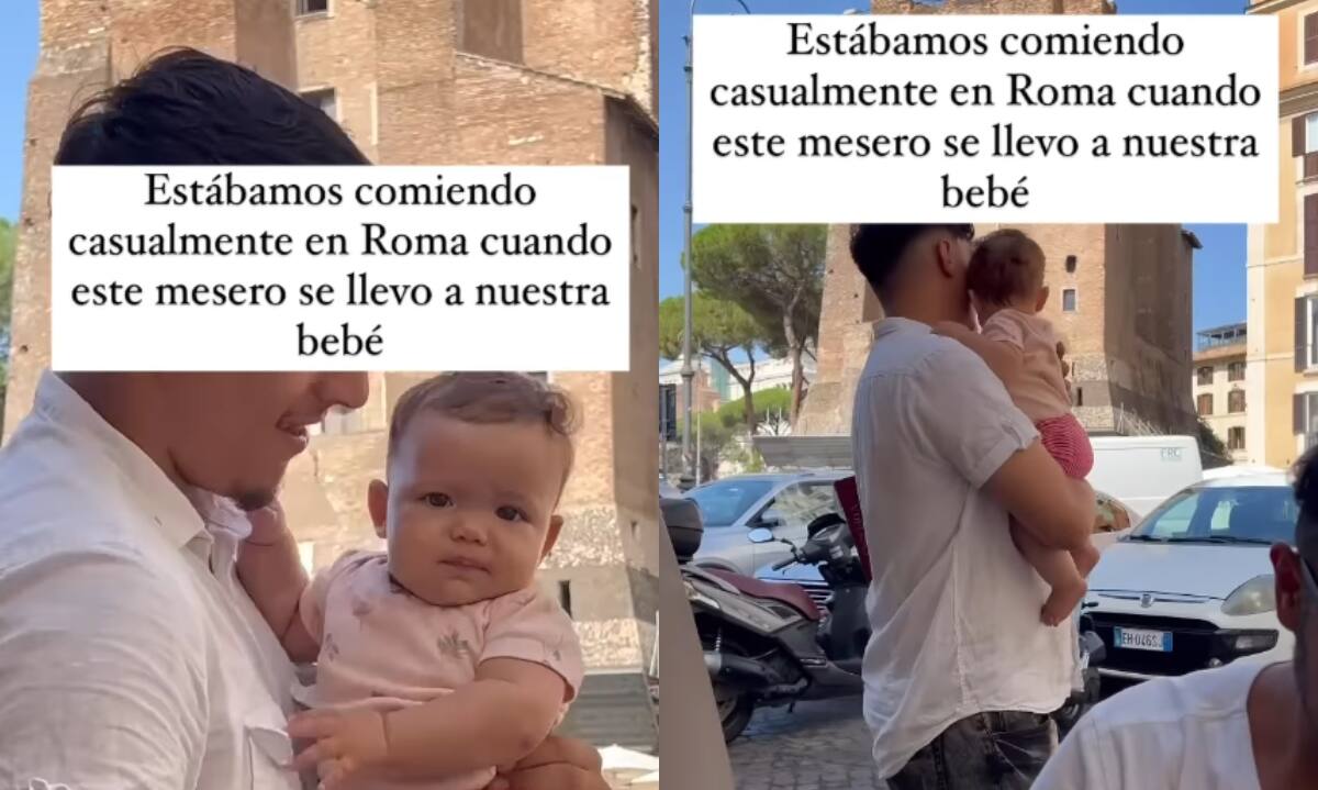 Pareja ve cómo mesero en Italia se lleva a su bebé, pero esta fue la razón