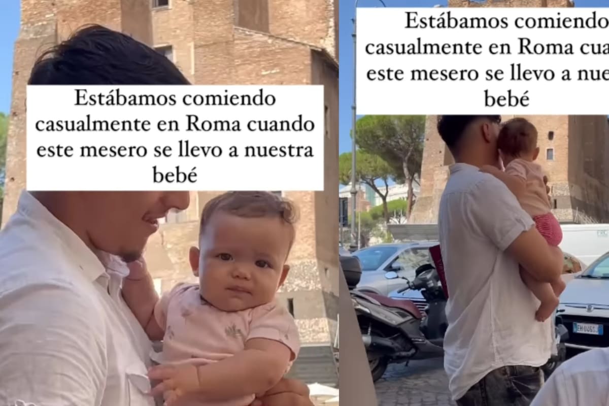 Pareja ve cómo mesero en Italia se lleva a su bebé, pero esta fue la razón