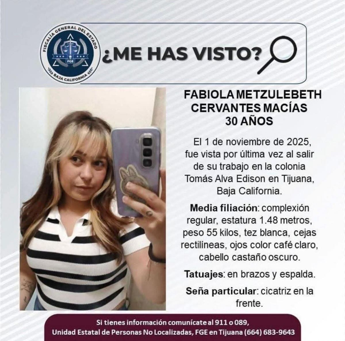 La señora Fabiola Ortiz pidió apoyo para localizar a Fabiola Metzulebeth, quien denunció a su ex pareja antes de desaparecer. Foto: Khennia Reyes