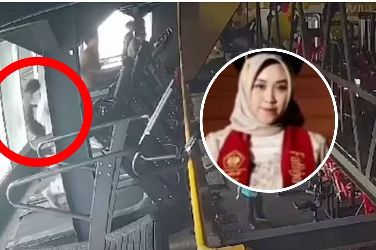 VIDEO: Mujer se tropieza en caminadora del gimnasio y cae hacia su muerte