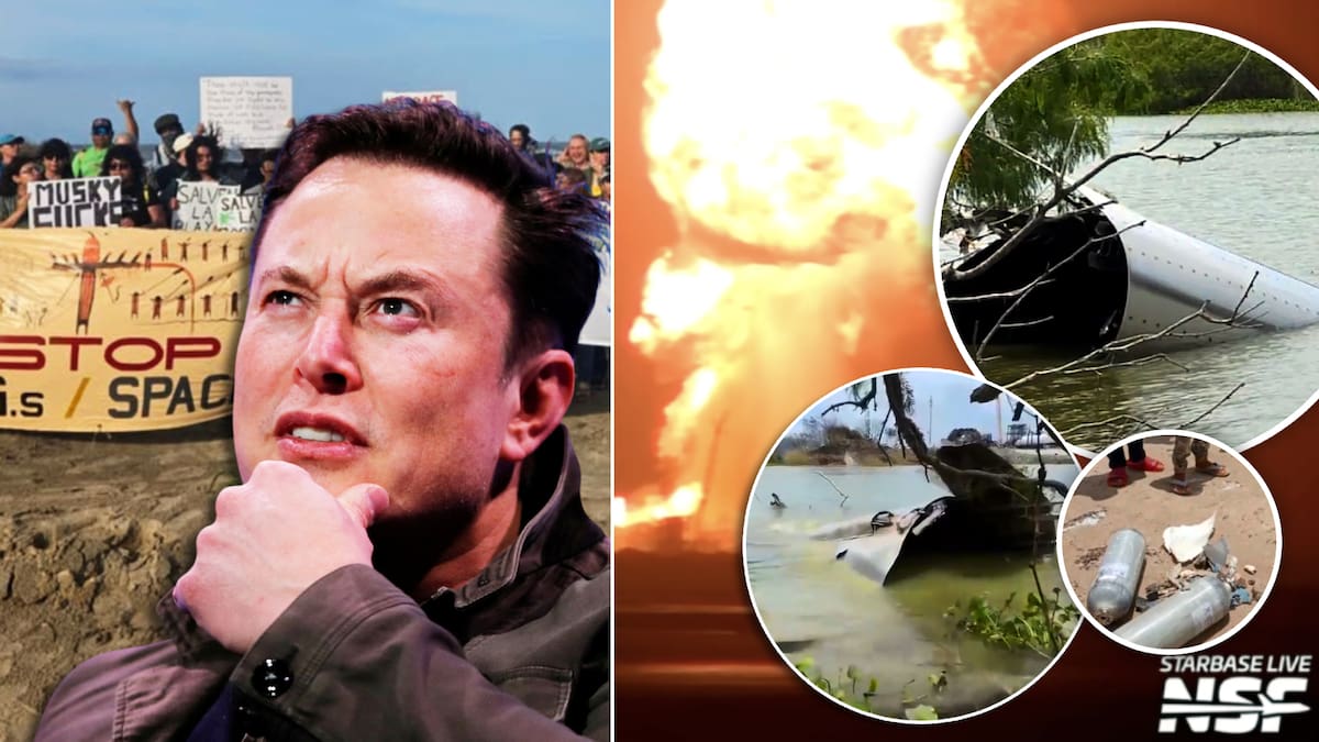 Demandan a SpaceX por dañar humedales sagrados y costas mexicanas con basura espacial. FOTO: Especial