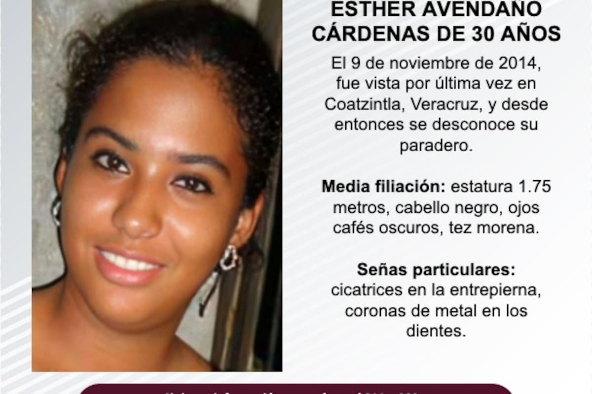 Se busca a Esther Avendaño Cárdenas de 30 años de edad.