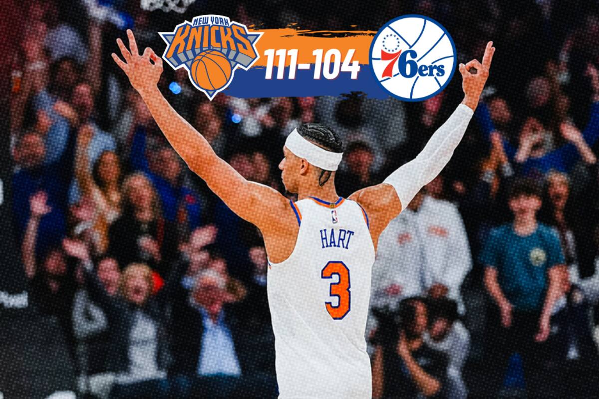 NBA: Knicks superan a los 76ers 111-104 en el primer partido de los cuartos de final de la conferencia del Este