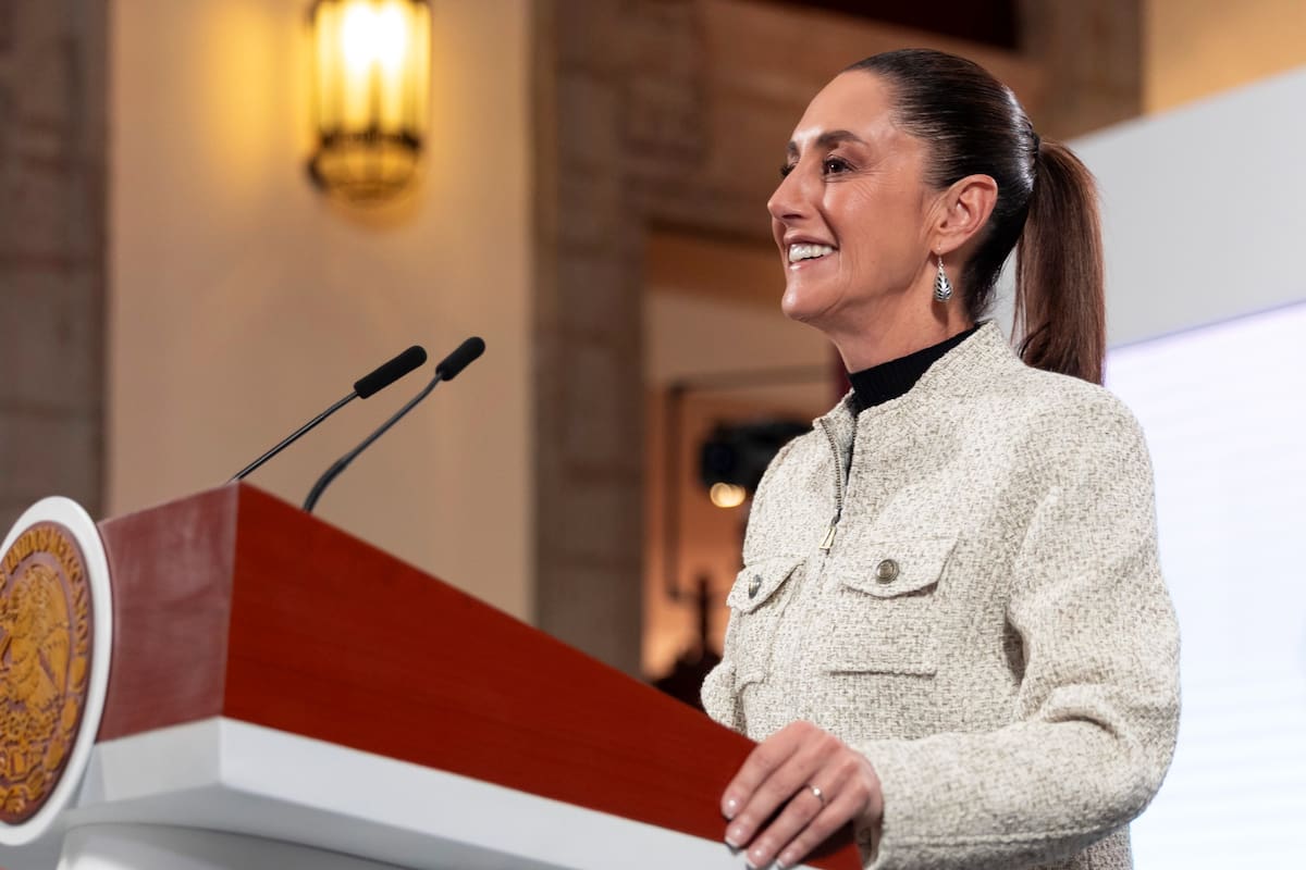 La presidenta Claudia Sheinbaum Pardo en su 'Conferencia del Pueblo' del 24 de julio del 2025. | Crédito: Presidencia
