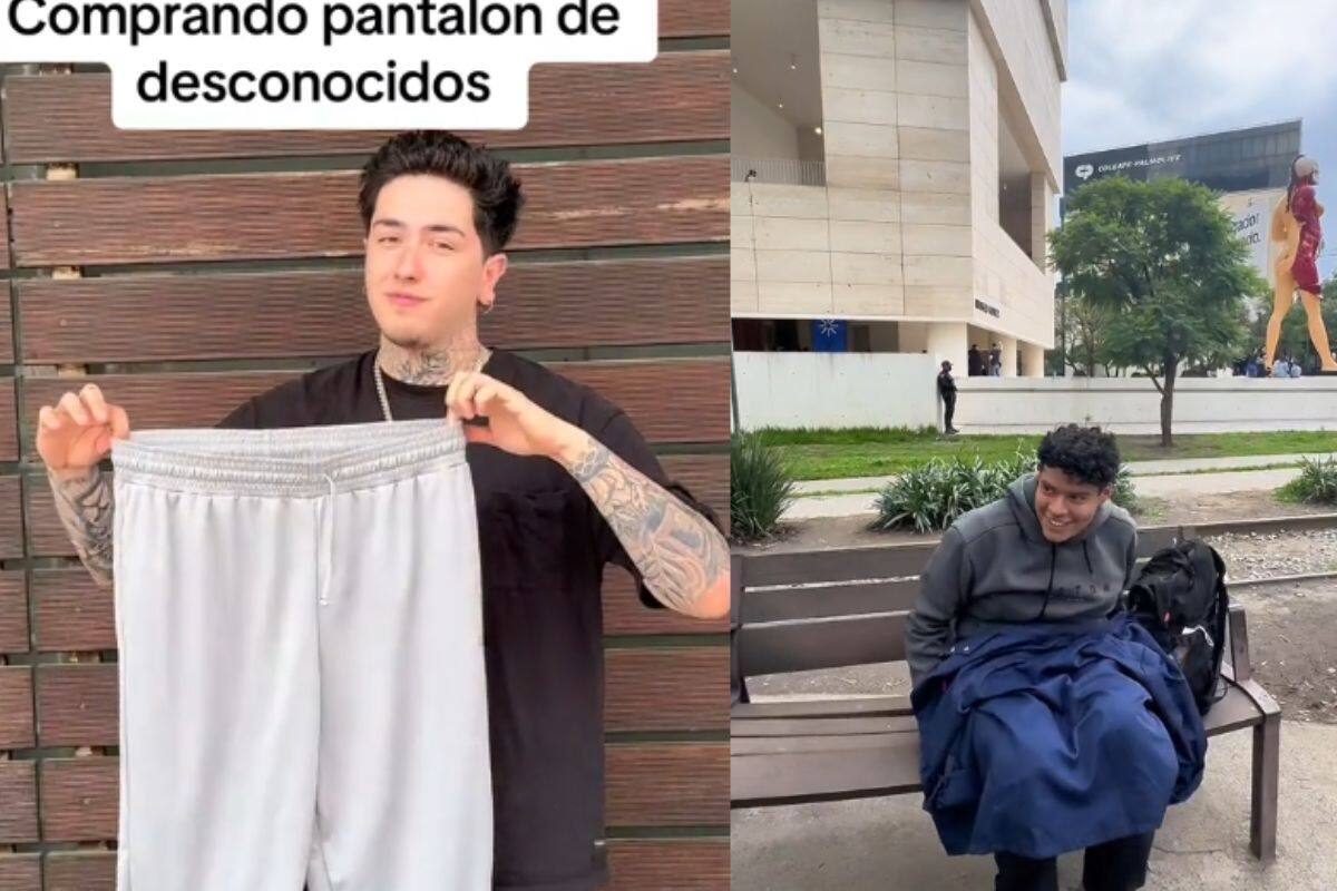“¿Ahora cómo te vas a ir?: influencer le compra su pantalón a un desconocido en la calle