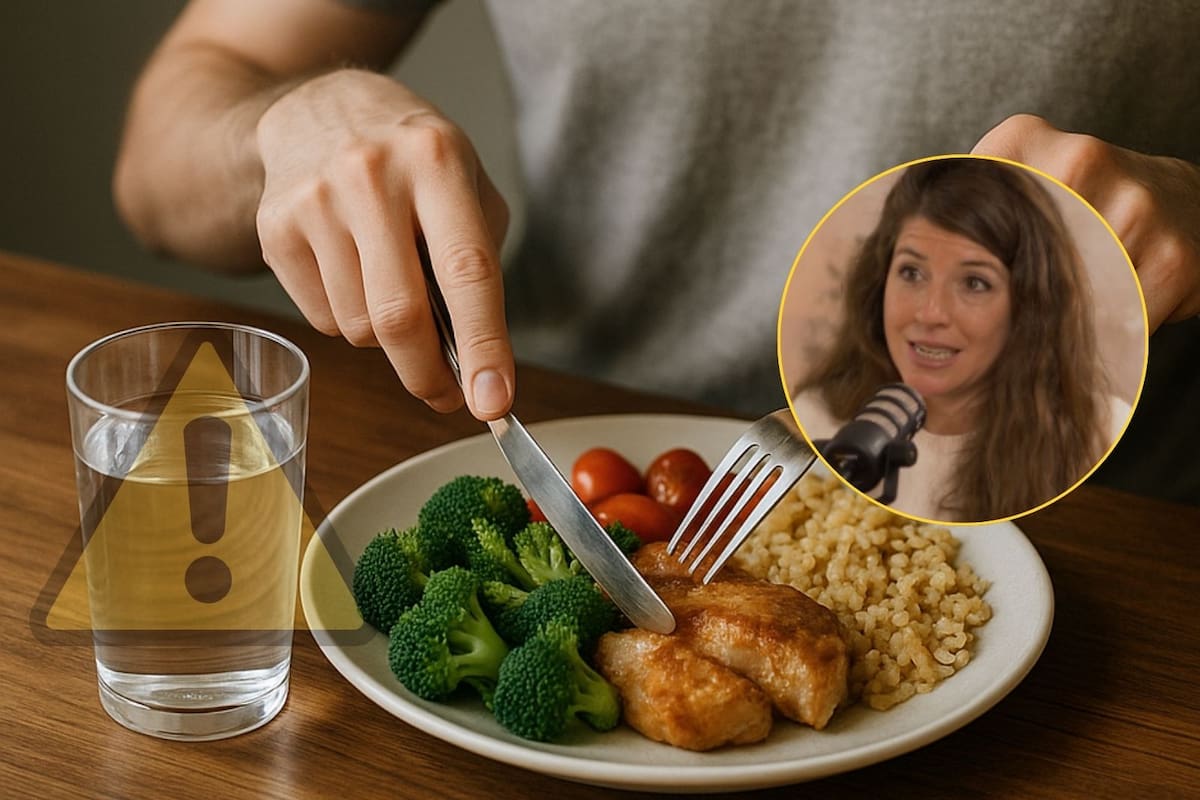 “Beber mucha agua mientras comes frena la digestión”, advierte Marta León, experta en microbiota