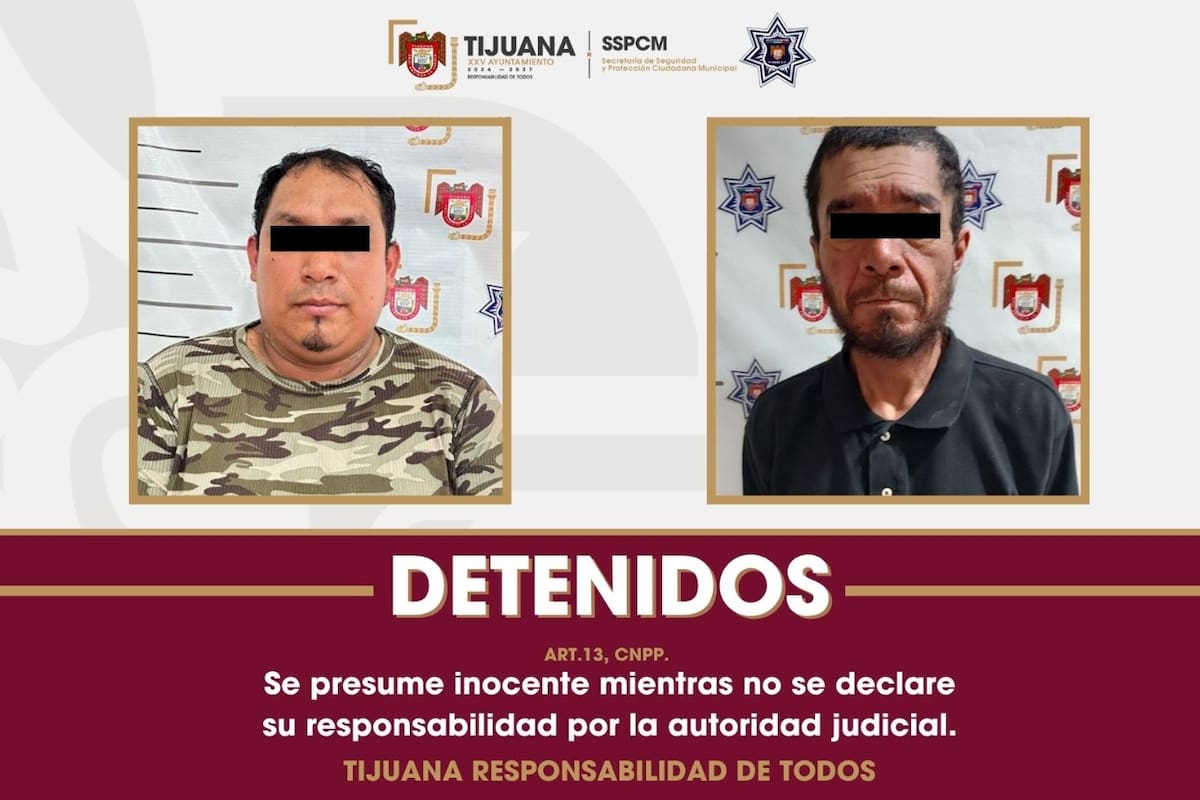 Detienen a dos sujetos con órdenes de aprehensión activas