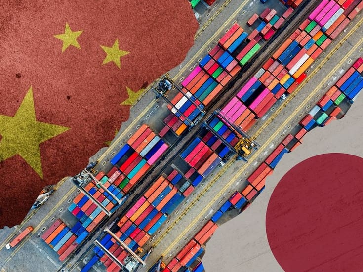 Ante las “ambiciones nucleares” de Japón, China impuso restricciones a exportaciones de tierras raras y tecnología militar hacia 40 empresas japonesas; la medida ha causado una caída en las bolsas de Tokio