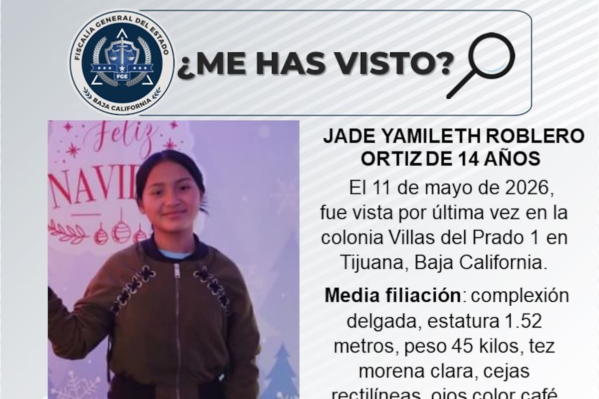 Se busca a Jade Yamileth Roblero Ortiz de 14 años