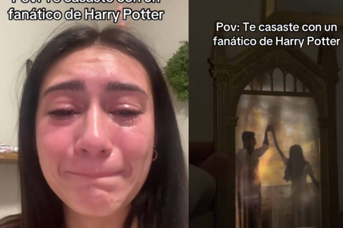 Mujer rompe en llanto por casarse con un fanático de “Harry Potter”