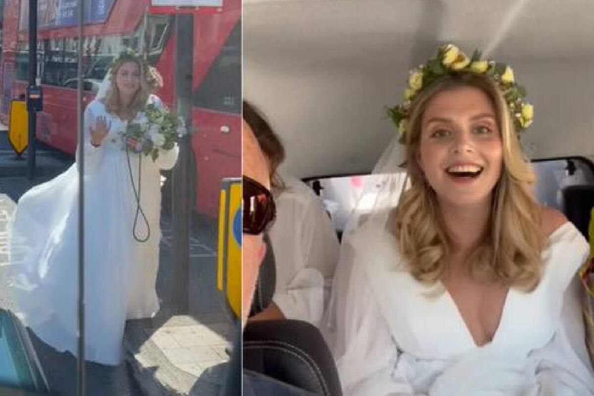 Novia pide aventón ya que ningún taxi la quería llevar a su boda
