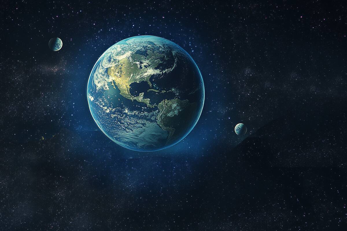 Esto sucedería con la Tierra si tuviera dos Lunas según la inteligencia artificial