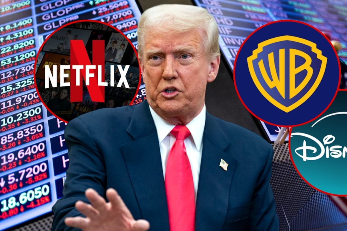 Acciones de Netflix, Disney y Warner Bros caen tras anuncio de Trump sobre aranceles del 100% a producciones cinematográficas extranjeras