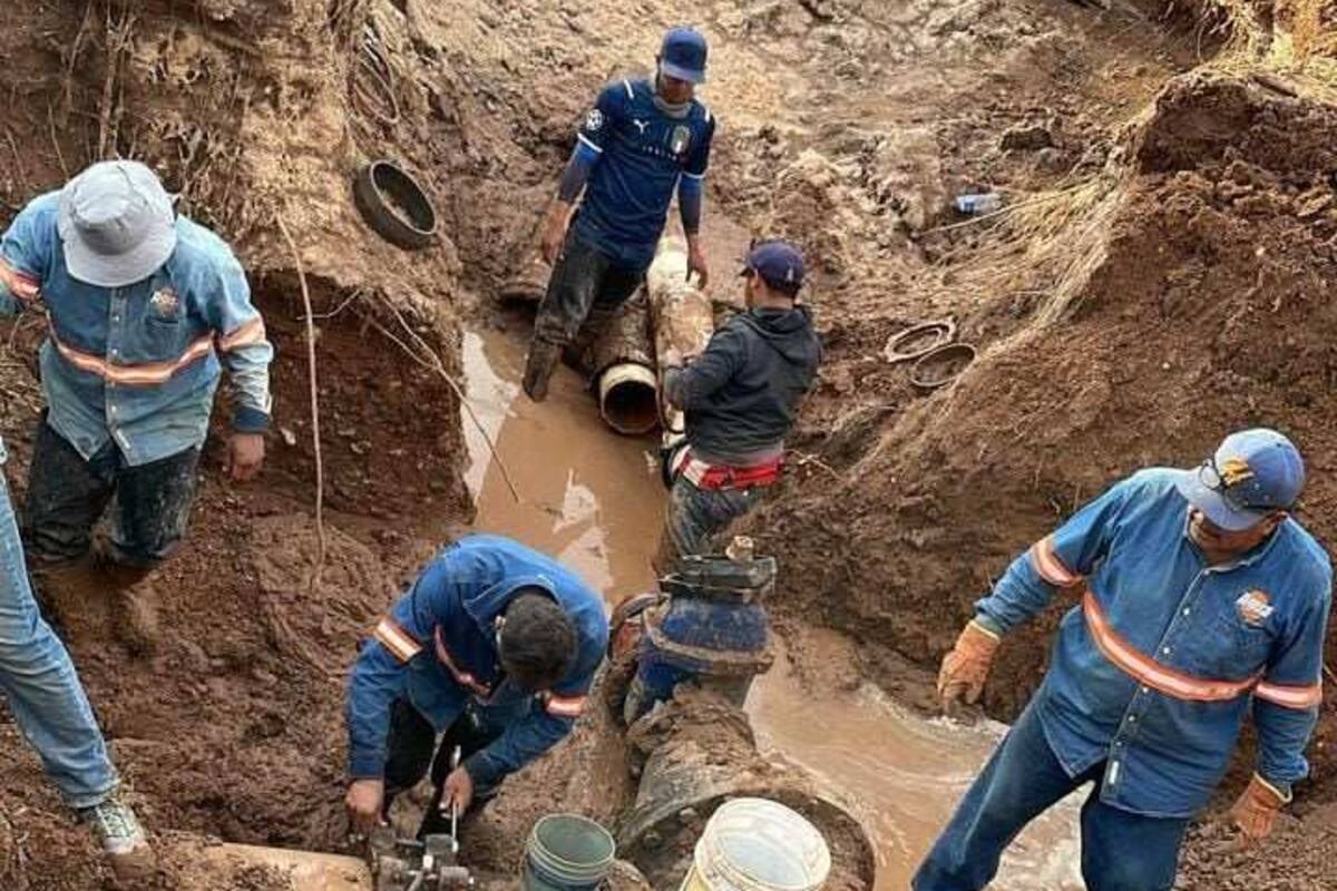13 rupturas en tubería principal provocan desabasto en el norte y norponiente de la ciudad
