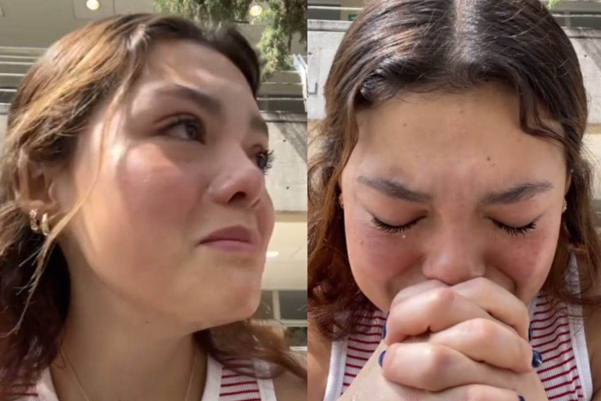 Mujer rompe en llanto porque no consigue su quesadilla con queso