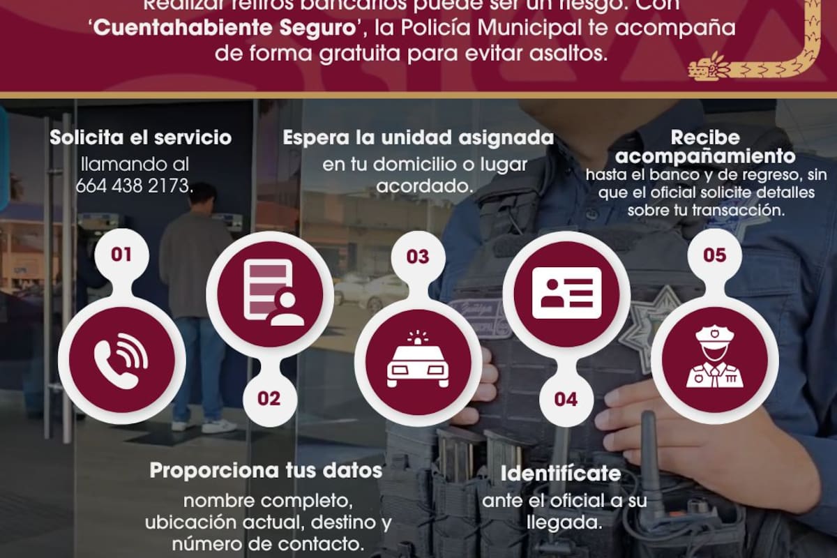 Acompaña SSPCM traslado de divisas con programa ‘Cuentahabiente seguro’