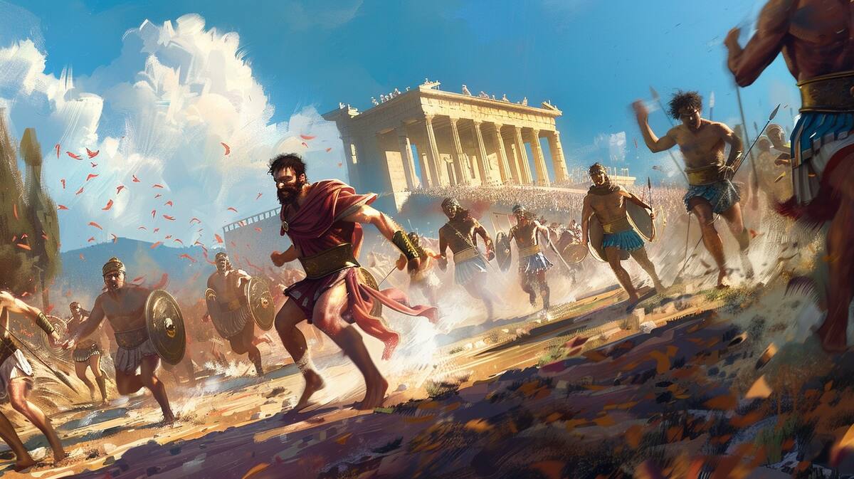 El majestuoso templo de Zeus en Olympia, el lugar sagrado donde se celebraban los Juegos Olímpicos cada cuatro años, atraía a miles de visitantes en la antigüedad.