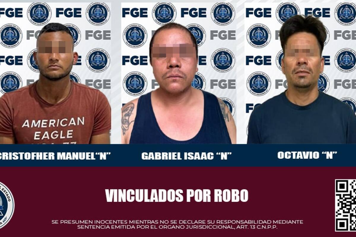 Vinculan a proceso a tres acusados por robos con violencia