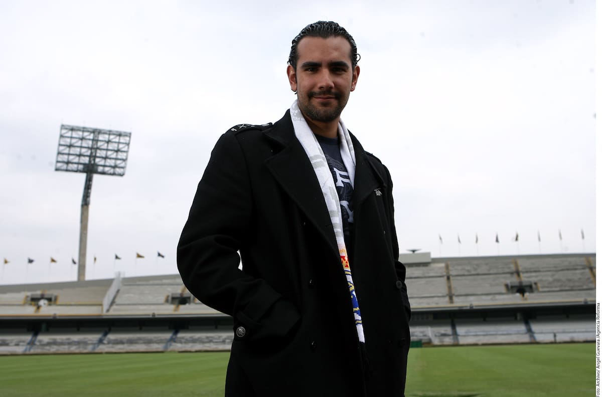 Hugo Sánchez Portugal, hijo de 'Hugol', en el Estadio de Ciudad Universitaria. (Foto: Archivo GH)