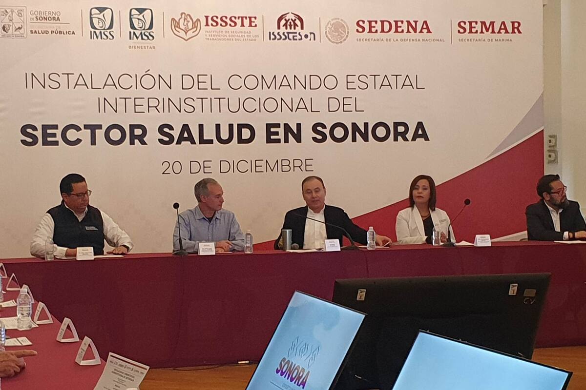 Instala el Gobernador Comando Estatal Interinstitucional del Sector Salud en Sonora
