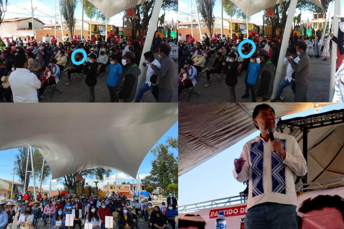 ¡Otra vez huevazos! Fernández Noroña del PT es atacado por segunda ocasión en una semana