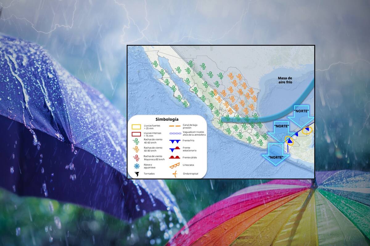 SMN alerta que México estará amenazado por lluvias, vientos fuertes y temperaturas extremas en varias regiones del país