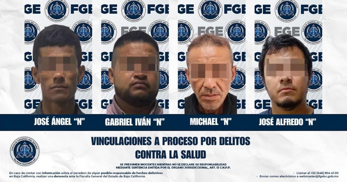 Tijuana: Cuatro Detenidos por Tráfico de Drogas Enfrentan Proceso Legal