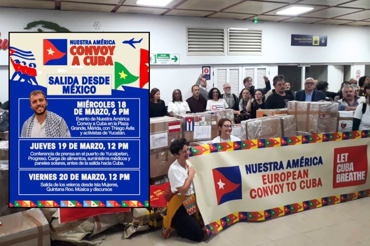 Llega a Cuba primera delegación del Convoy Nuestra América con cinco toneladas de insumos médicos en medio del bloqueo petrolero de EEUU