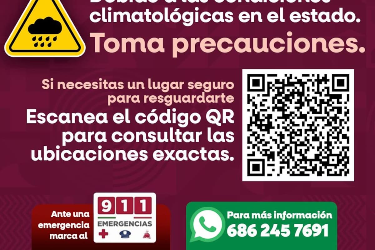 Alertan por lluvias y vientos de hasta 70 km/h en Mexicali por la tormenta Rachel