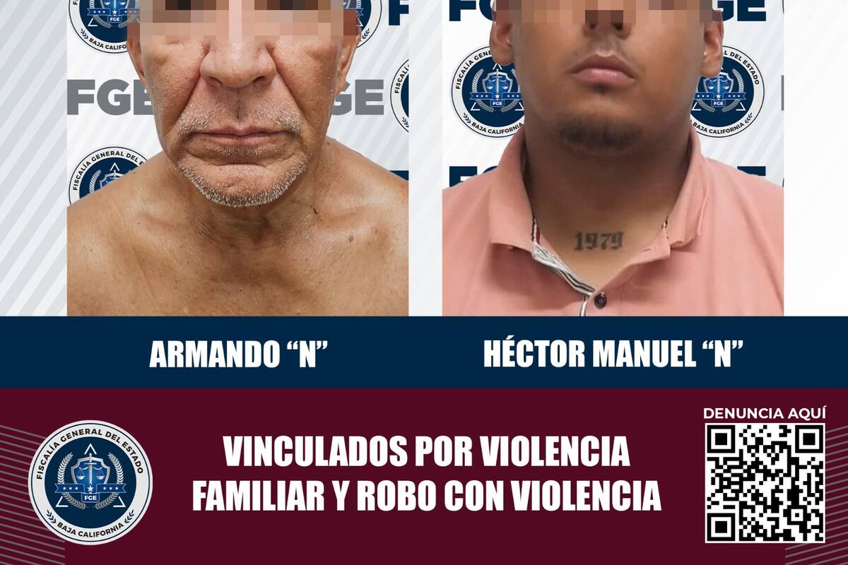 Van dos a prisión por violencia familiar y robo con violencia
