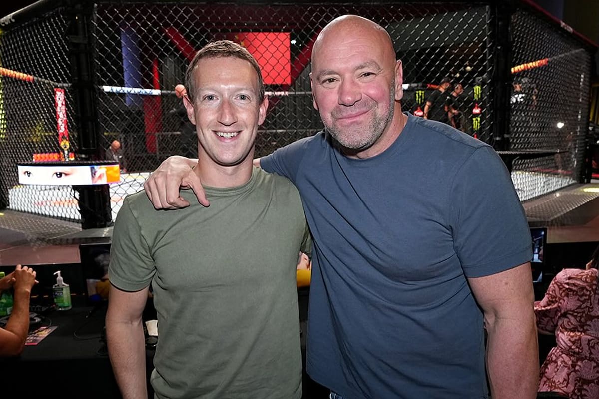 Dana White, presidente de la UFC, se une a la junta directiva de Meta, anunció Mark Zuckerberg