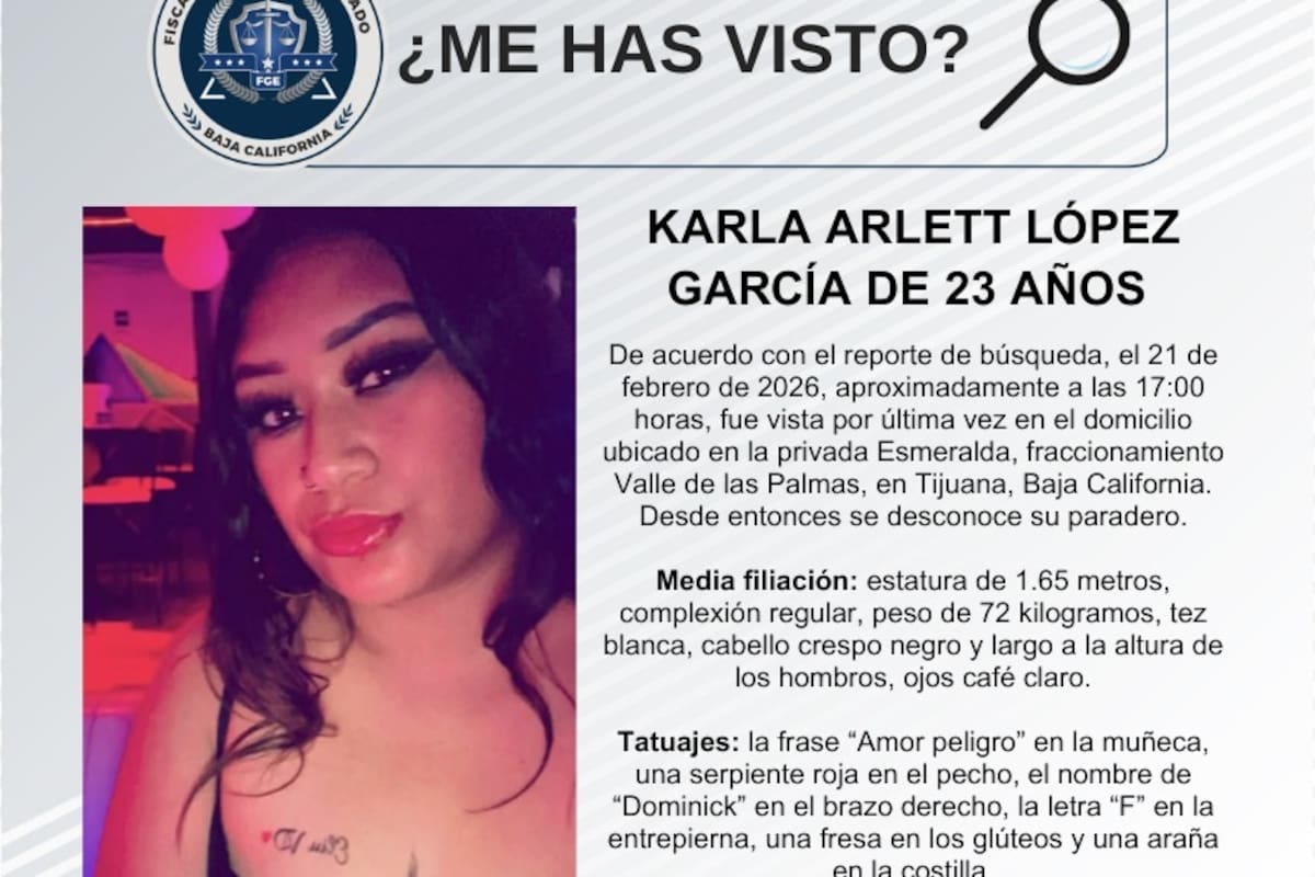 Se busca a Karla Arlett López García de 23 años