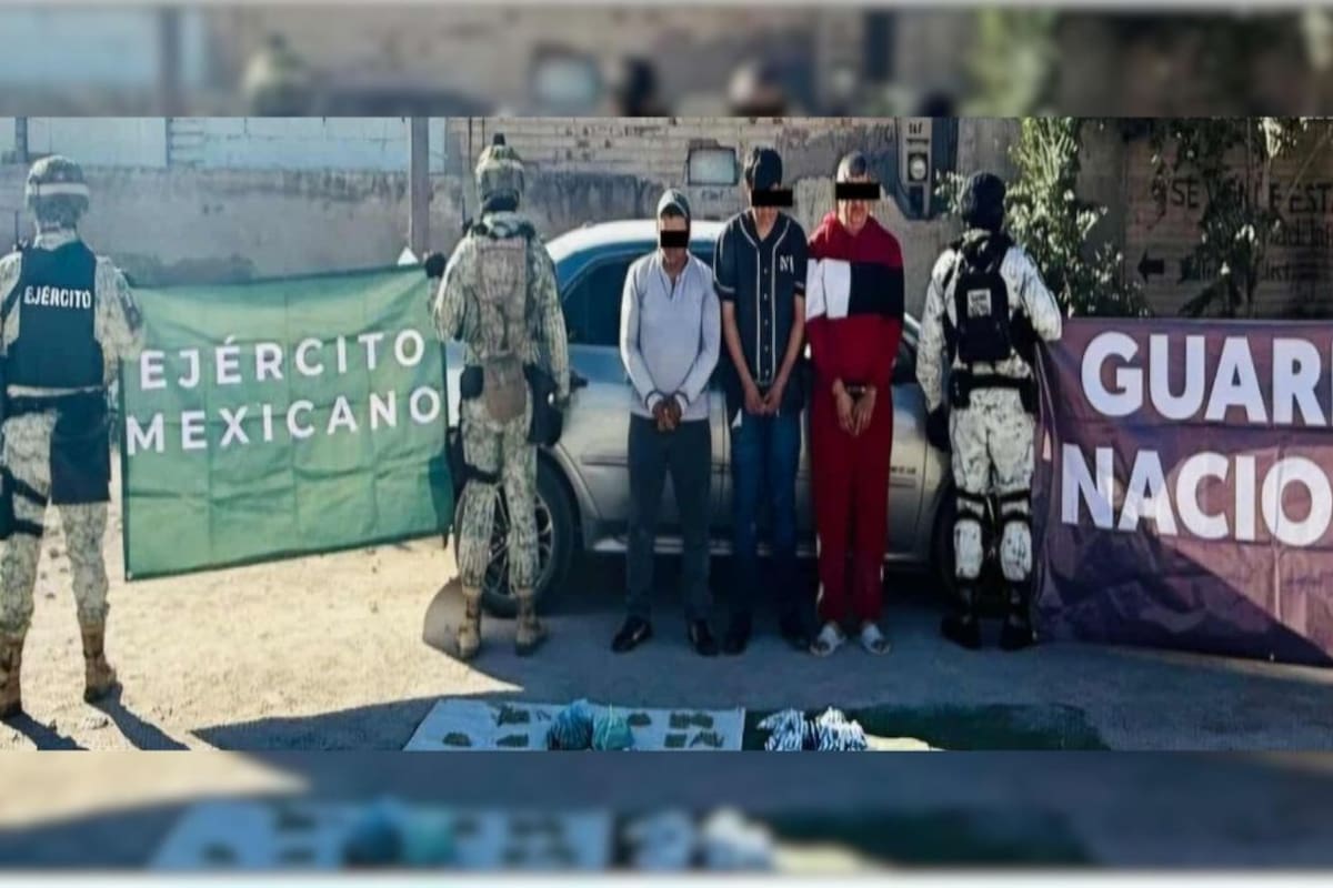 Decomisan diferentes narcóticos y capturan a 3 personas en Agua Prieta