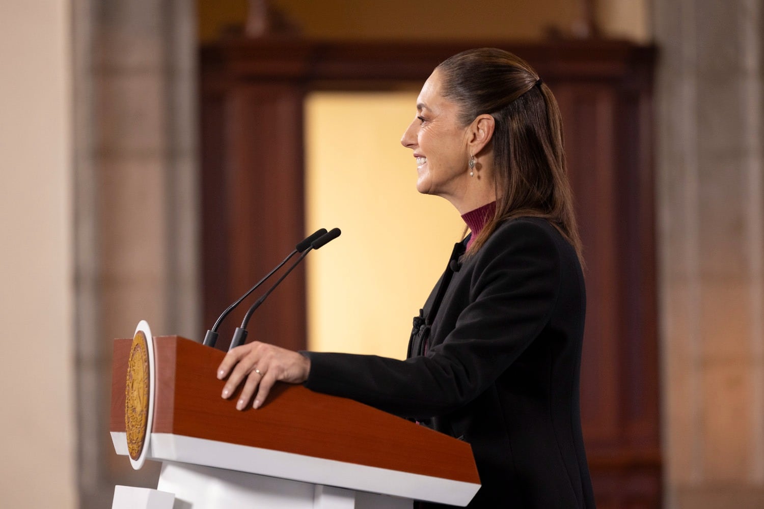 La presidenta Claudia Sheinbaum en su