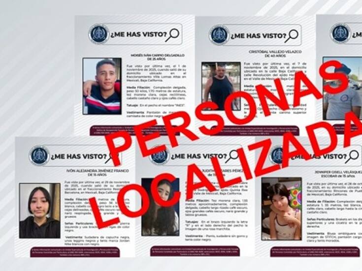 Localizan a siete personas con reporte de búsqueda en Mexicali