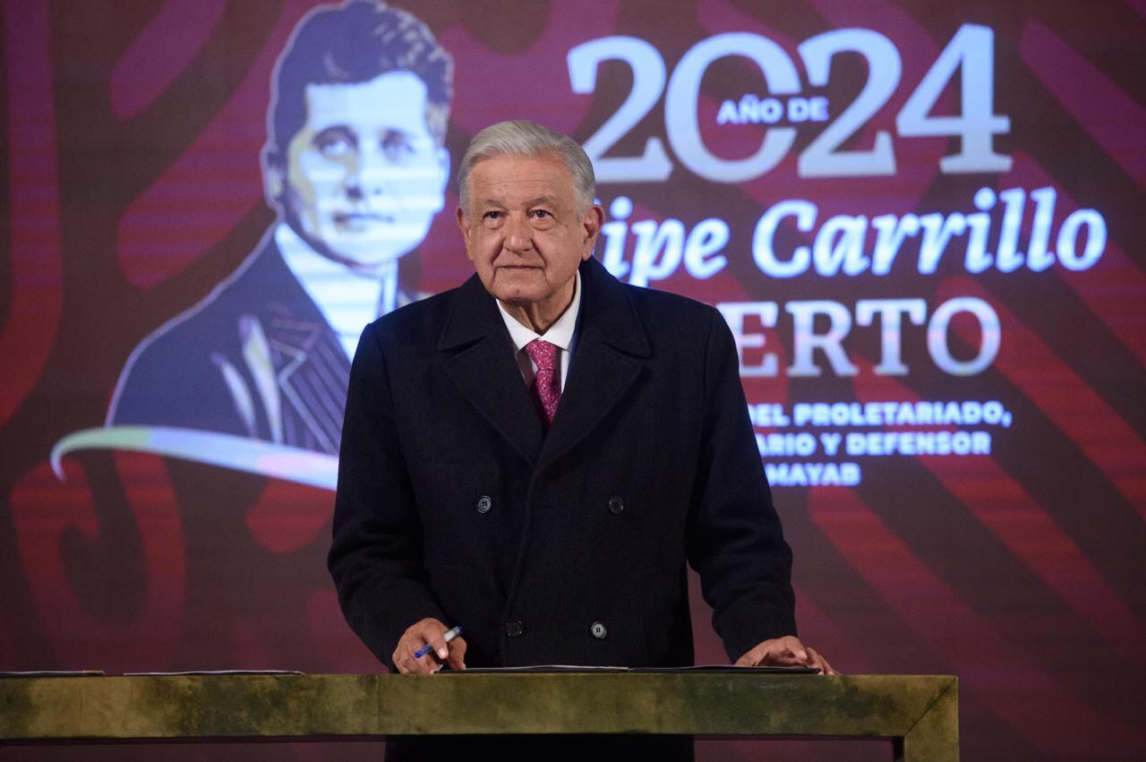 El expresidente en su última mañanera. | Crédito: Presidencia